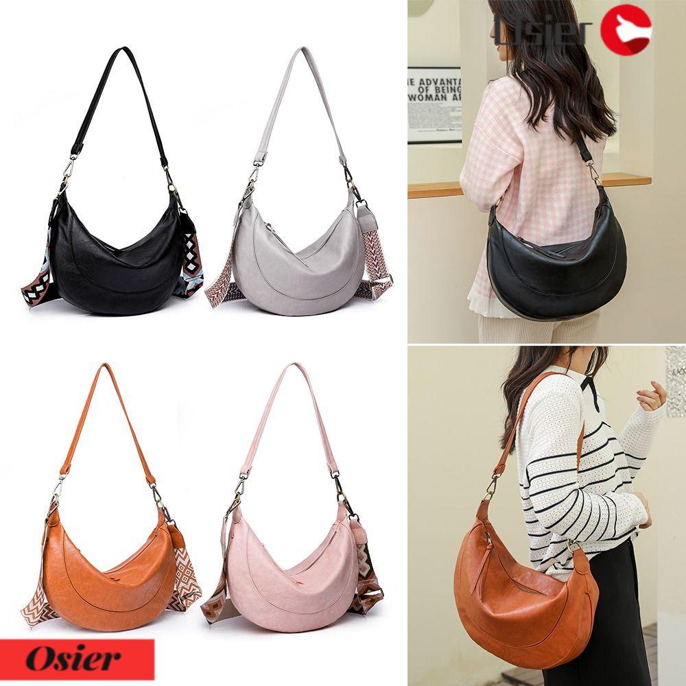 OSIER1 Túi Đeo Chéo Giả Da Phong Cách Vintage Thời Trang Cho Nữ