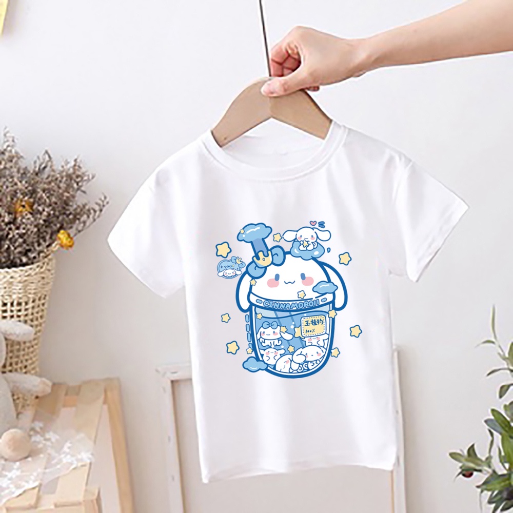 Kawaii Áo Thun Công Chúa Hoạt Hình Xinh Xắn Cho Bé Gái