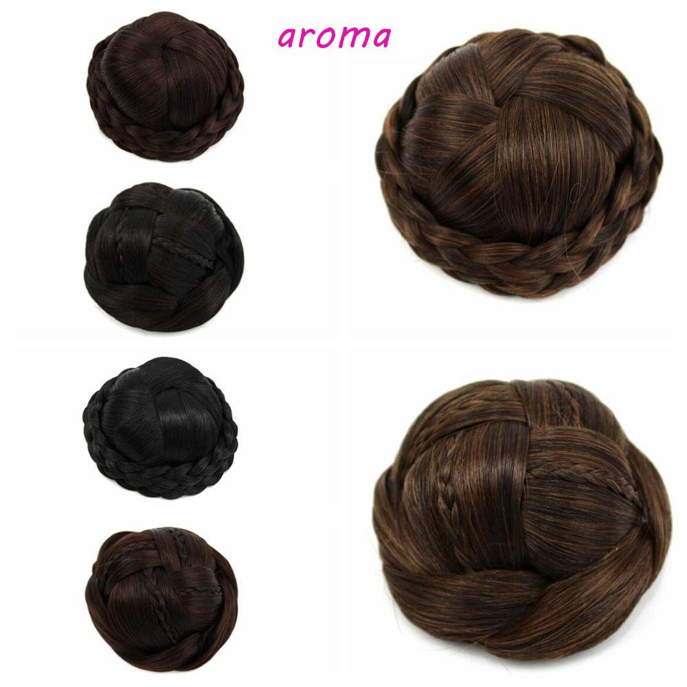 AROMA Tóc Giả Kiểu Thắt Bím Phong Cách Retro Chất Lượng Cao Cho Cô Dâu