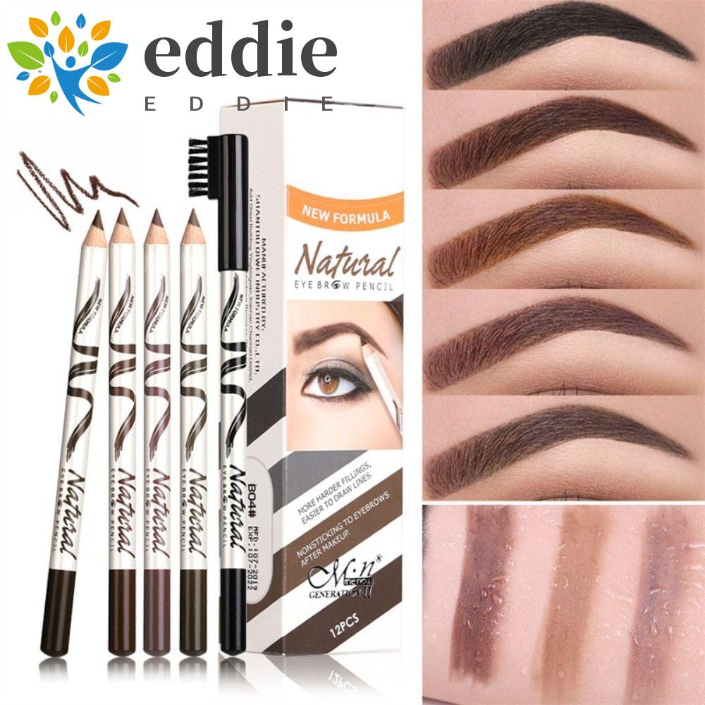 26EDIE Bộ 3 Bút Chì Kẻ Lông Mày Chống Thấm Nước Kèm Cọ Trang Điểm Tiện Dụng Cho Nữ