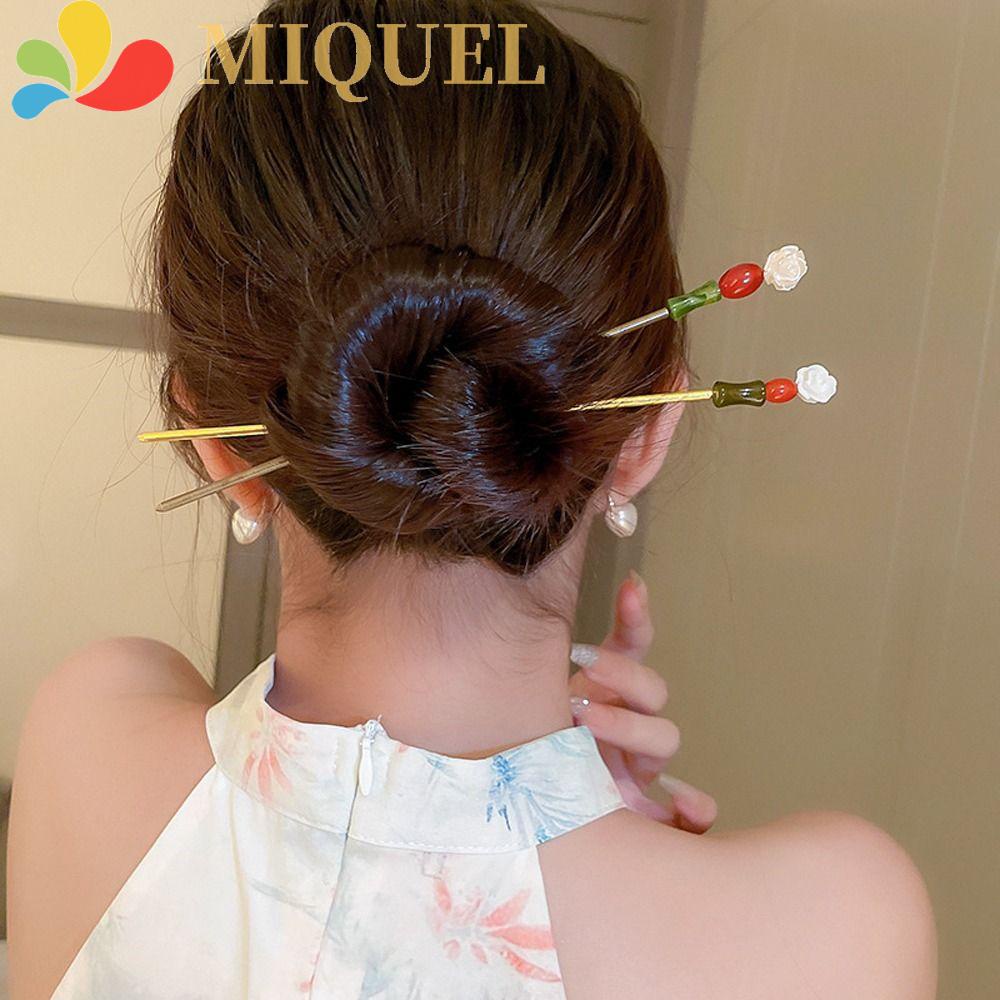 Trâm Cài Tóc Hình Cành Hoa Phong Cách Trung Quốc Cổ Điển Bằng Hợp Kim