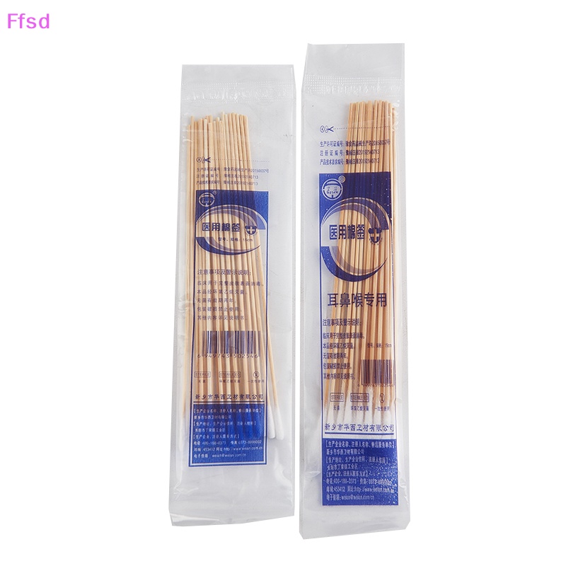 {Ffsd} Set 20 Tăm Bông Vệ Sinh Tai Mũi Họng Chăm Sóc Sức Khỏe Bằng Cotton Dài Bán Chạy