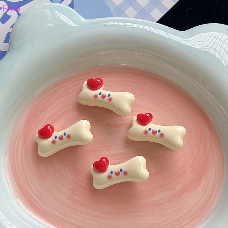 {Ffsd} Bộ 2 Kẹp Tóc Mái Hình Cục Xương Mini Dễ Thương Thời Trang Ngọt Ngào * Bán Chạy