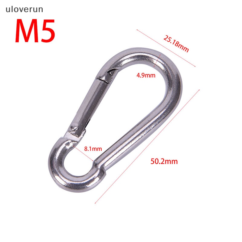 Móc Khóa Carabiner Bằng Thép Không Gỉ 304 Nhanh Chóng Tiện Lợi