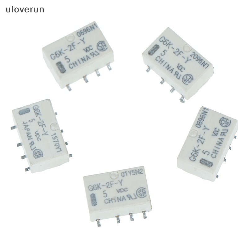 Uloverun 5 cái dc 5v smd g6k-2f-y rơ le tín hiệu 8pin cho omron relay vn