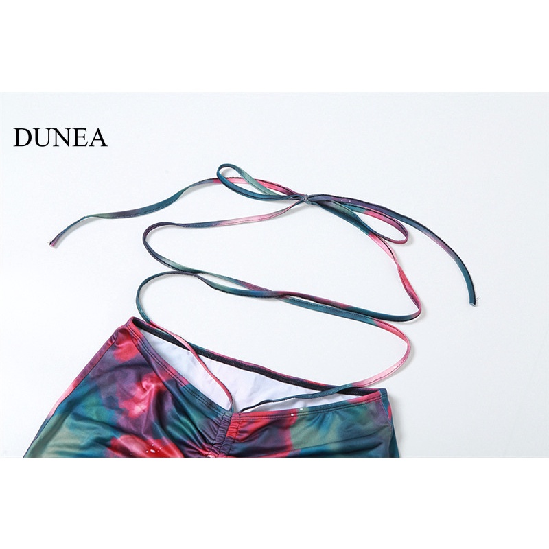 DUNEA Set Áo Ống In Họa Tiết Và Chân Váy Bút Chì Quyến Rũ Dành Cho Nữ