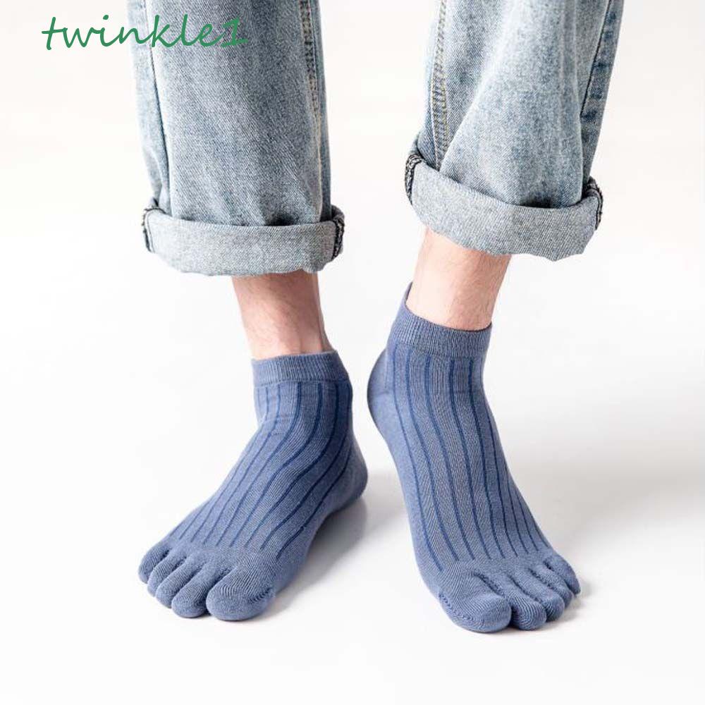 TWINKLE Vớ Cotton Mềm Mại Thấm Hút Mồ Hôi Họa Tiết Kẻ Sọc Cho Nam