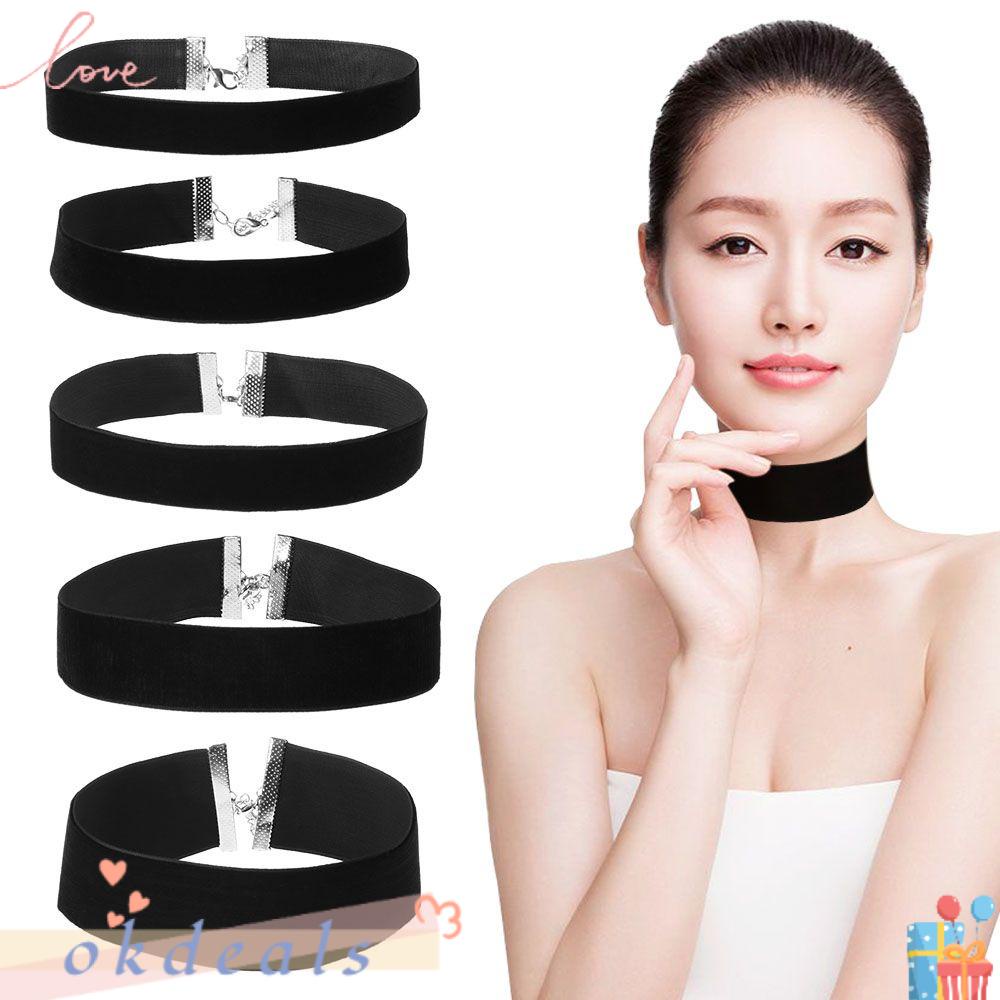 OKDEALS Vòng Cổ Choker Dây Nhung Đen Thắt Nơ Cổ Điển Thanh Lịch