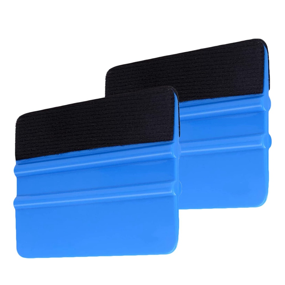 Set 2 Dụng Cụ Cạo Đề Can Vinyl Viền Vải Nỉ Màu Đen
