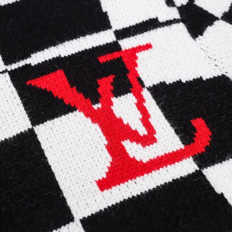 Áo Sweater Dệt Kim Họa Tiết Kẻ Sọc Trắng Đen Thời Trang Thu Đông L111V-111V-5Yrt