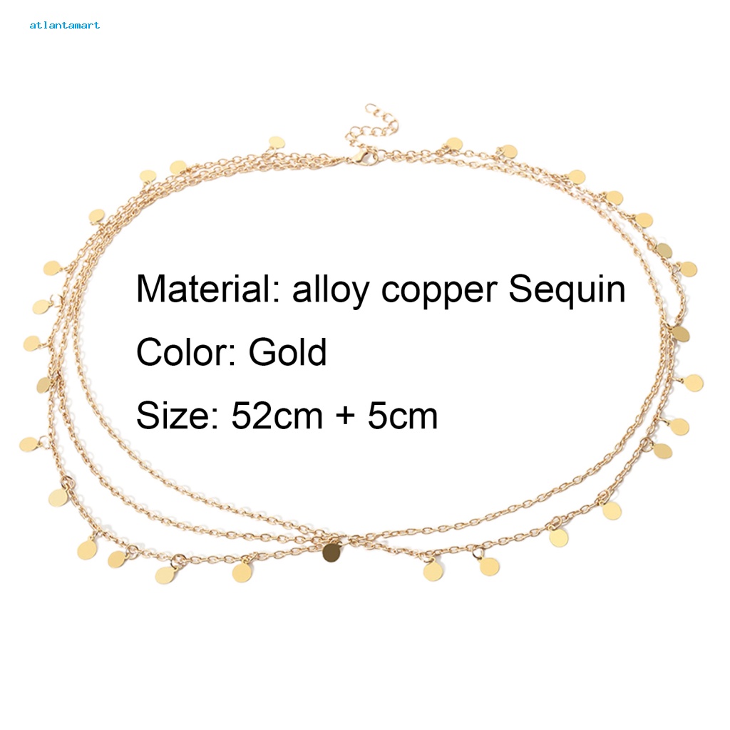 Túi Đựng Đồ Dùng Cao Cấp Tiện Dụng| Chuỗi Dây Đeo Đầu Bằng Hợp Kim Nhiều Lớp Đính Kim Sa Lấp Lánh Cho Nữ