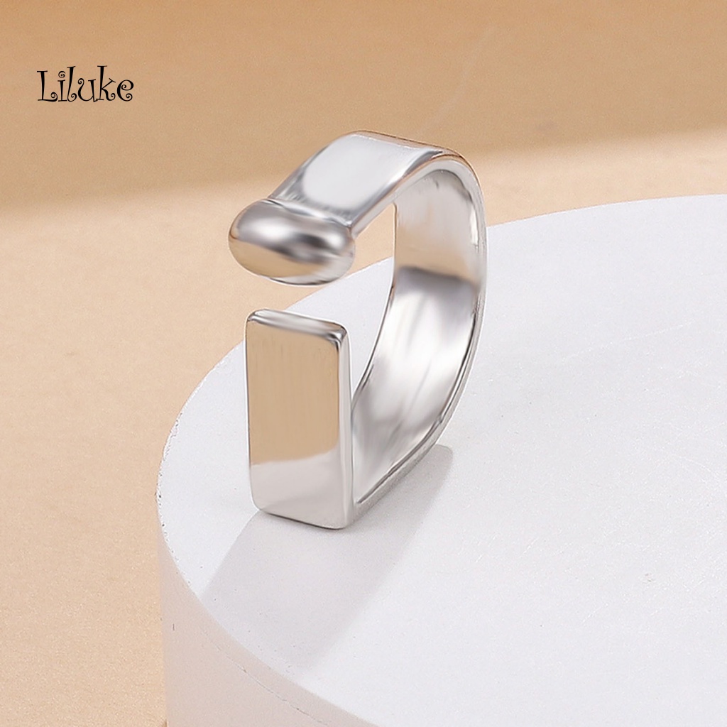 Nhẫn Hợp Kim Màu Trơn Kiểu Dáng Đơn Giản Thời Trang Cho Nữ