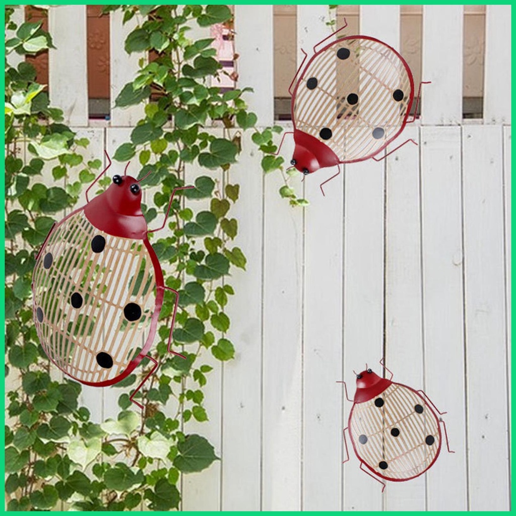 Set 3 Bọ Cánh Cứng Handmade Trang Trí Vườn Cây