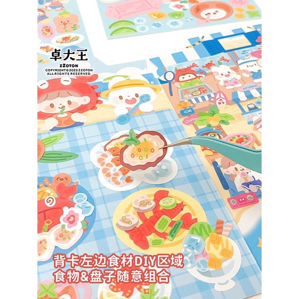 Sticker Goo Dán Trang Trí Cửa Hàng Thức Ăn DIY