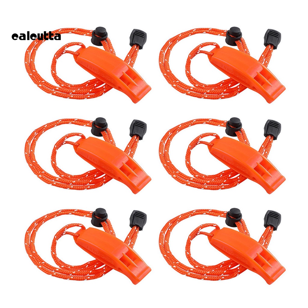 Set 6 Còi Thổi Khẩn Cấp Với Thiết Kế Cong Tiện Dụng Cho Hoạt Động Ngoài Trời
