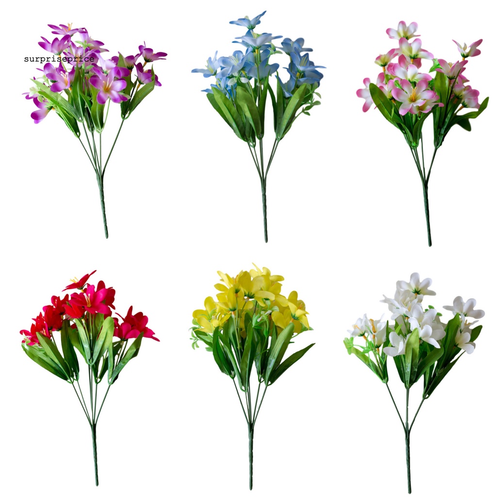 1 Nhánh 18 Hoa Lily Giả Bằng Lụa Dùng Trang Trí