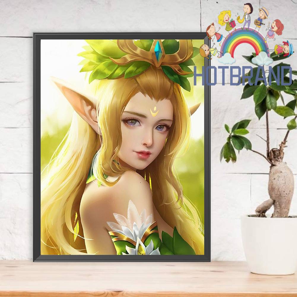 Tranh Đính Đá Kim Cương Toàn Bộ 5D DIY Hình Vẽ Cô Gái Trang Trí Nhà Cửa