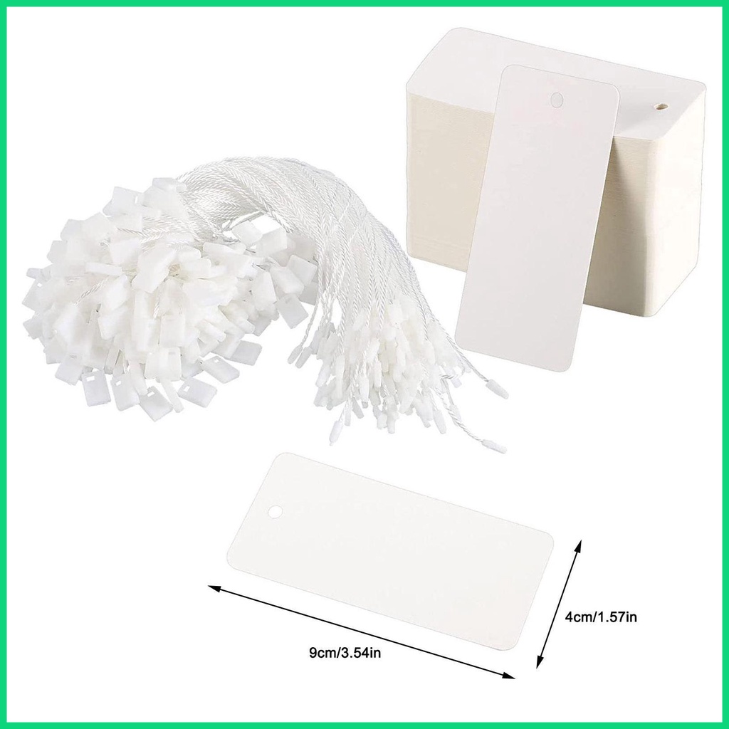 Cuộn 200 Nhãn Giấy Kraft Có Dây Treo Trưng Bày Trang Sức