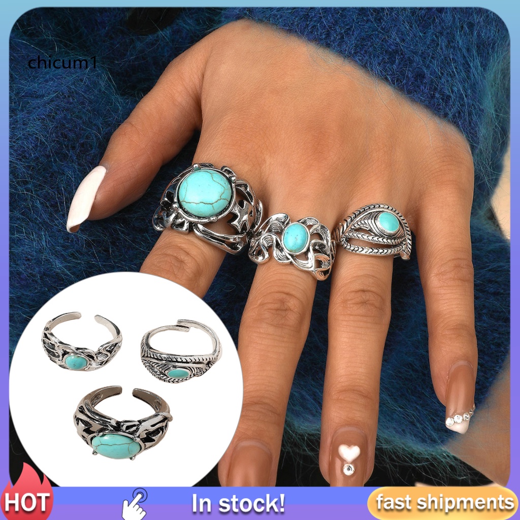 Set 3 Nhẫn Đeo Ngón Tay Chống Mài Mòn Có Thể Điều Chỉnh Cho Nữ