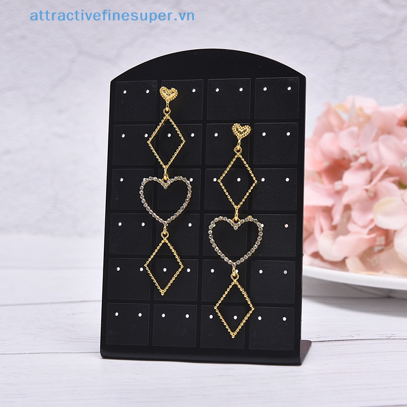 Giá Đỡ Trưng Bày Khuyên Tai 48 Lỗ Màu Đen / Trong Suốt