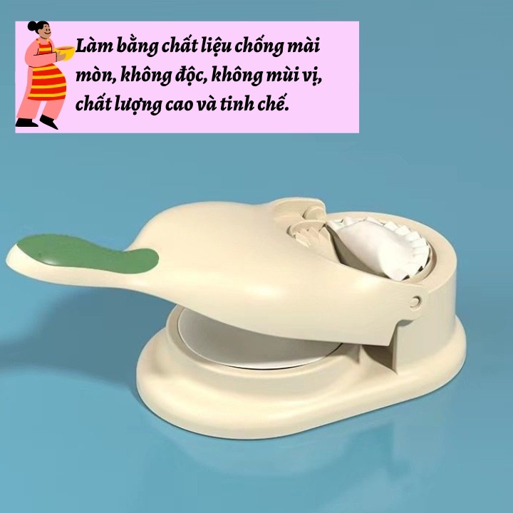 Dụng Cụ Ép Bột Bánh Siêu Nhanh, Khuôn Làm Bánh Bao, Bánh Há Cảo Tích Hợp 2 Trong 1 Tạo Hình Và Làm Bánh Tiện Dụng