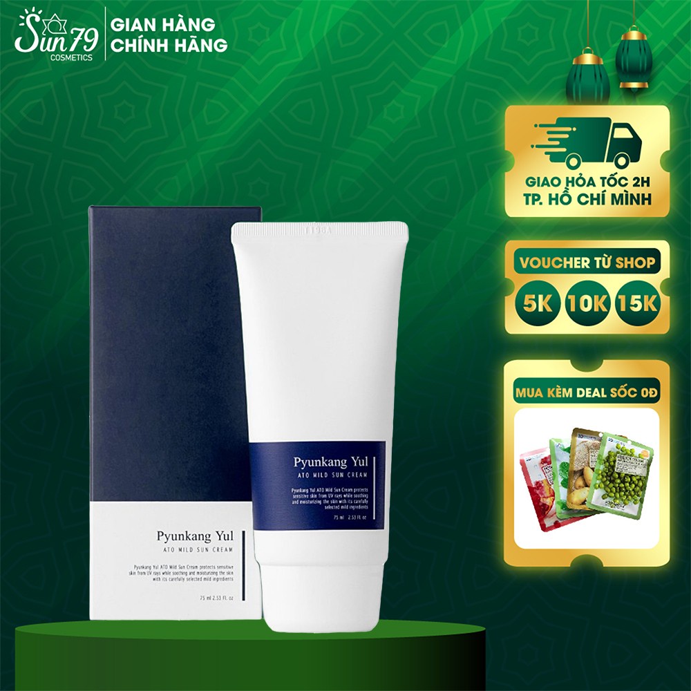 Kem chống nắng phục hồi cho da nhạy cảm ATO Mild Sun Cream Pyunkang Yul