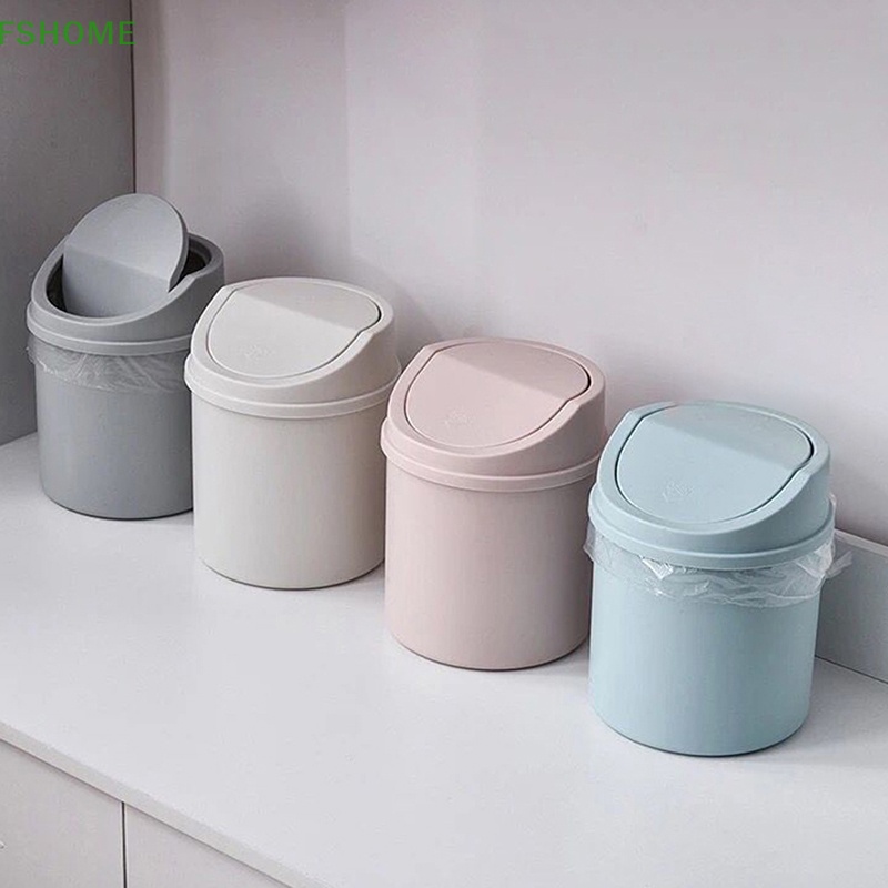 Thùng rác cỡ nhỏ để bàn Có Nắp Chống Bụi Tiện Dụng