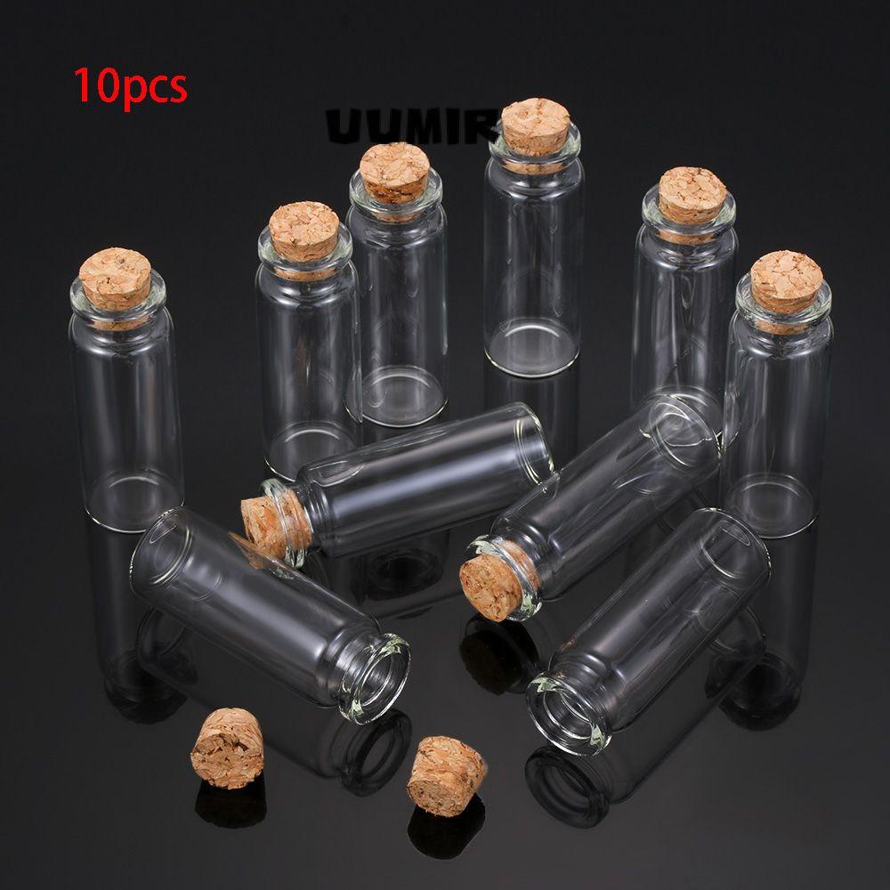 UUMIR Set 10 Lọ Thủy Tinh Rỗng Mini Đựng Điều Ước Có Nút Bần