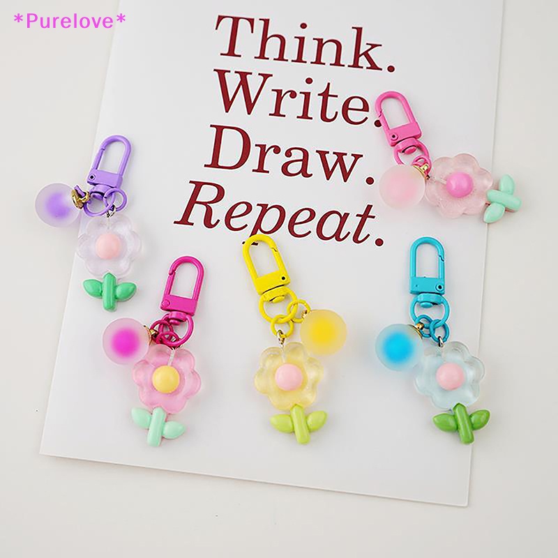 Móc Khóa Hình Bông Hoa Nhiều Màu Sắc Xinh Xắn Mới