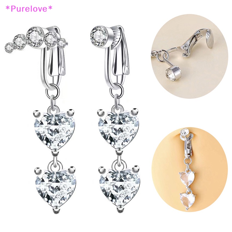Khuyên Rốn Đính Đá Hình Trái Tim Xinh Xắn Mới