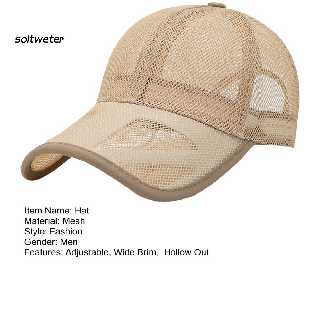 Mũ Lưỡi Trai Phối Lưới Thoáng Khí Nhanh Khô Màu Sắc Thời Trang Cho Nam