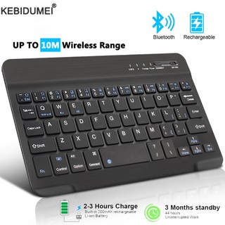 Bàn Phím Bluetooth Không Dây Mini 7in / 10in Cho ipad Điện Thoại Máy Tính Bảng Android ios Windows