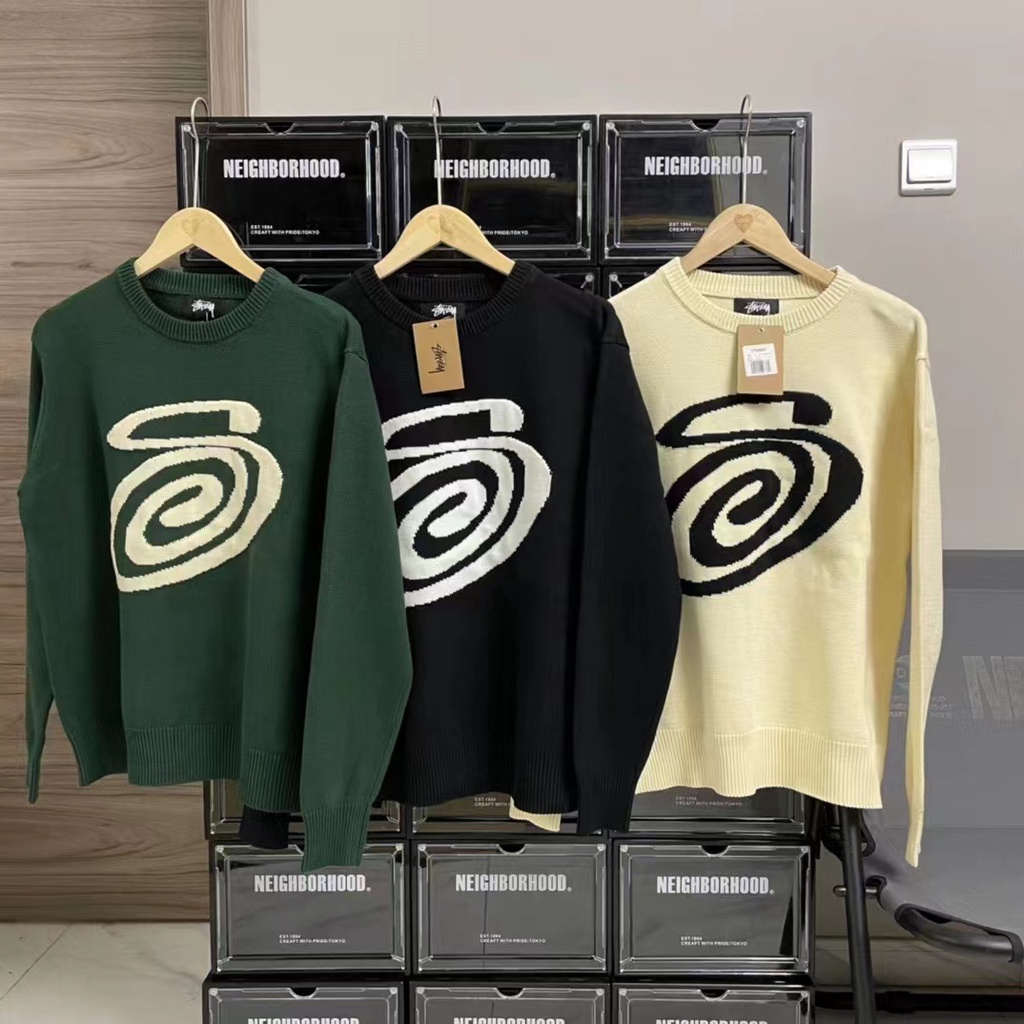 Áo Sweater Cổ Tròn In Logo STUSSY Cá Tính