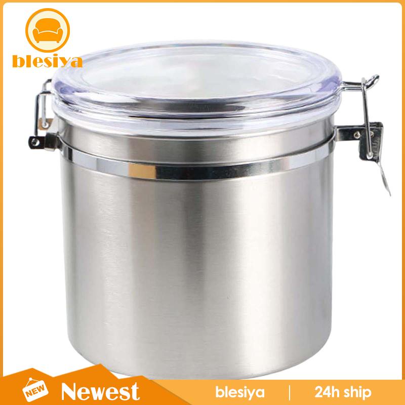 Hũ Đựng Cà Phê / Hạt / Đồ Ăn Vặt Bằng Thép Không Gỉ Tiện Dụng Cho Nhà Bếp