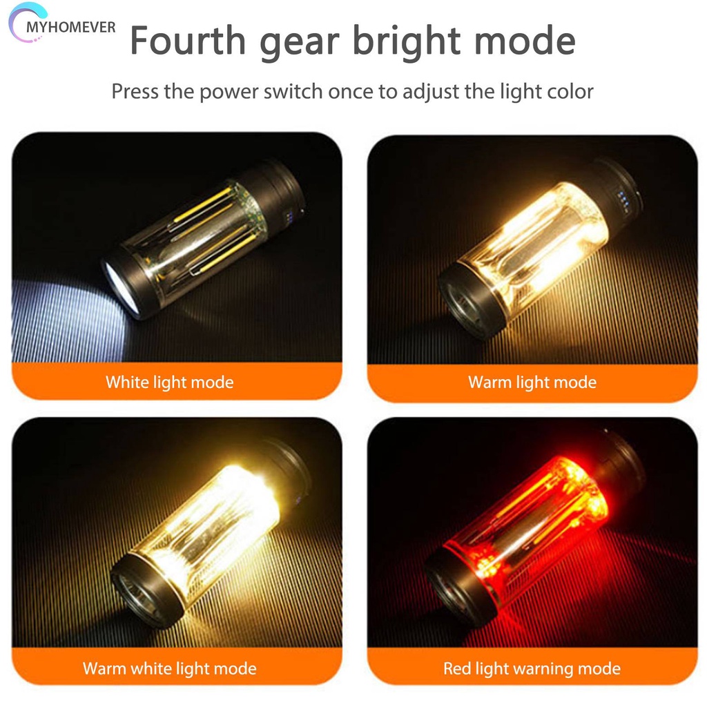 Đèn Pin Cắm Trại Nam Châm 4 Chế Độ 2000mAh