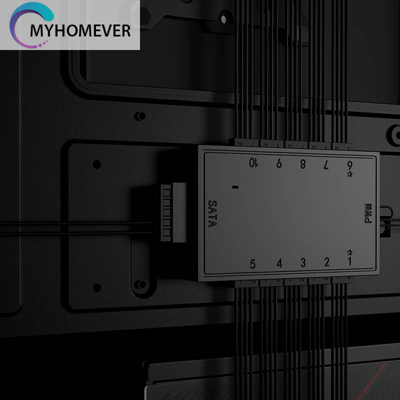 Bộ Chia 1 Ra 10 Cổng 4 Pin PWM SATA Cho Máy Tính Ốp
