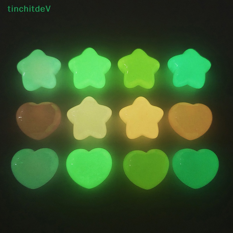 [TinchitdeV] Bộ 5 Ngôi Sao / Trái Tim Hoạt Hình Mini Bằng Nhựa Resin Phát Sáng Trang Trí Tiểu Cảnh