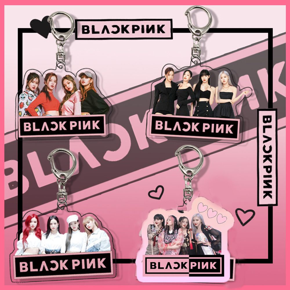 Móc Khóa Đa Năng Hình Blackpink Hoạt Hình Bằng Acrylic Phong Cách Hàn Quốc