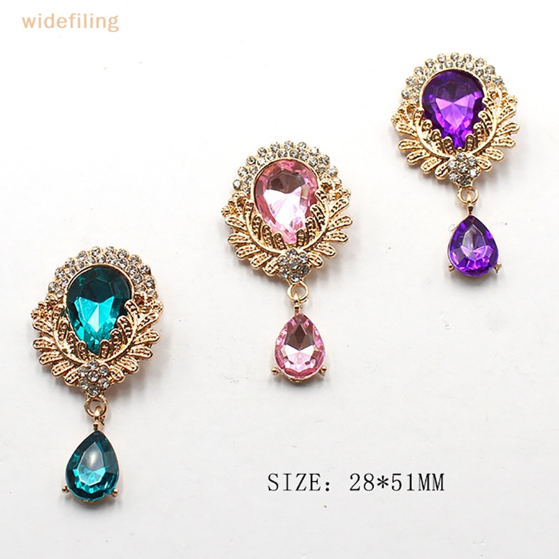 Ghim Cài Áo Hình Giọt Nước Bằng Kim Loại Đính Đá 28 * 51mm DIY