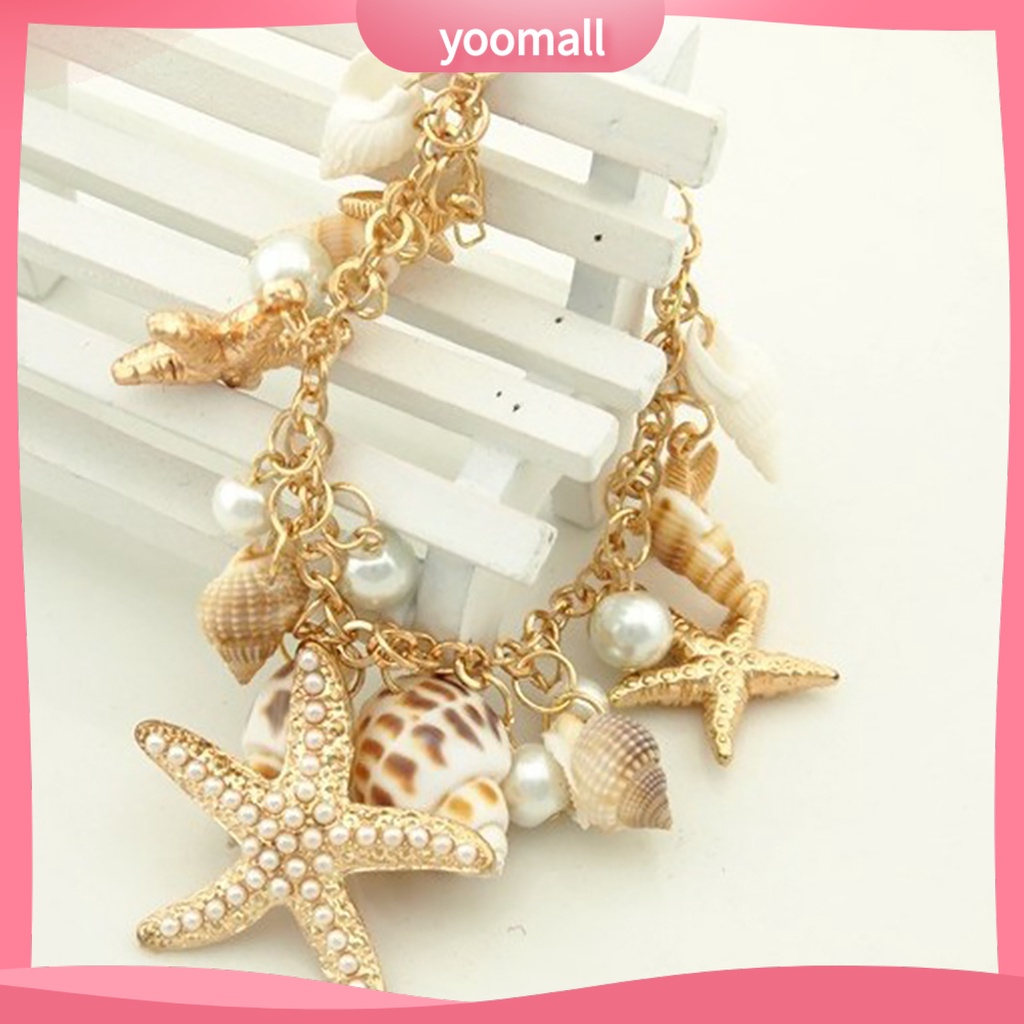 [YM] Vòng Đeo Tay Đi Biển Mạ Vàng Nhiều Kiểu Dáng Dễ Thương Có Thể Điều Chỉnh