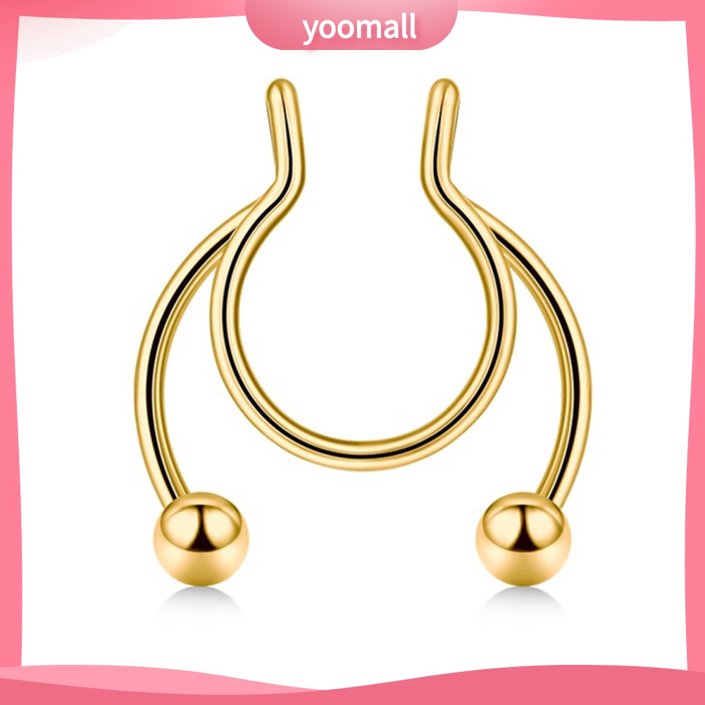 Khuyên Kẹp Mũi Bằng Thép Không Gỉ Thời Trang Unisex