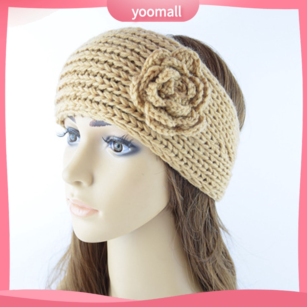 Băng Đô Dệt Kim Cài Nút Giữ Ấm Thoải Mái Cho Nữ