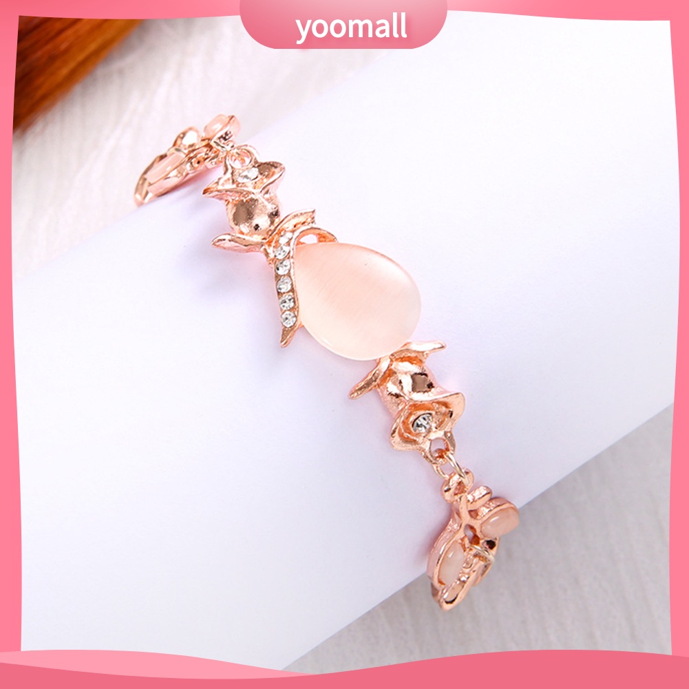 Vòng Tay Đính Đá Opal Nhân Tạo Thời Trang Dành Cho Nữ