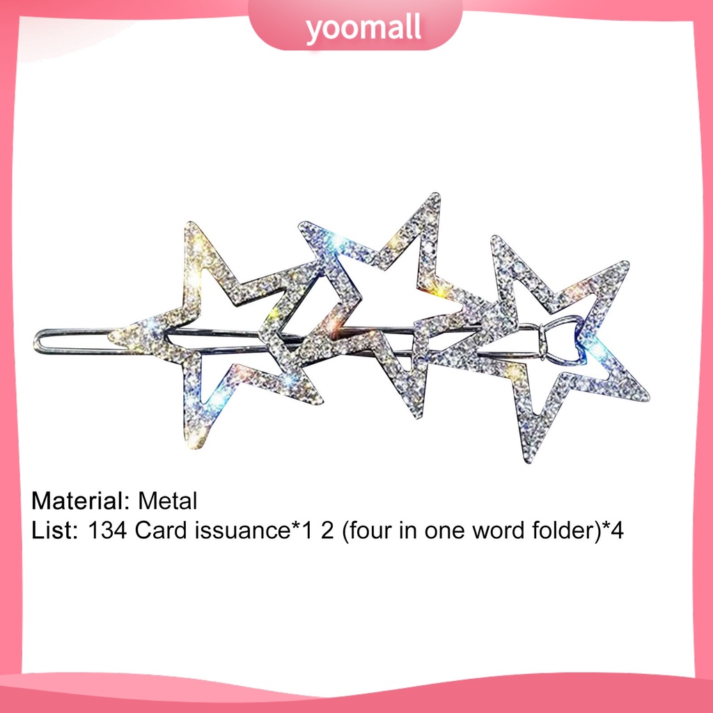 Kẹp Tóc Đính Đá Lấp Lánh Ngọt Ngào Sáng Tạo