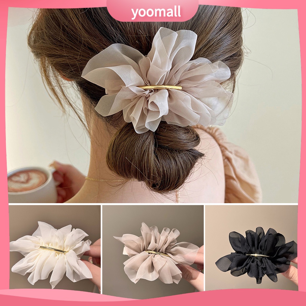 Kẹp Tóc Hình Hoa Lớn Không Trơn Cho Bé Gái