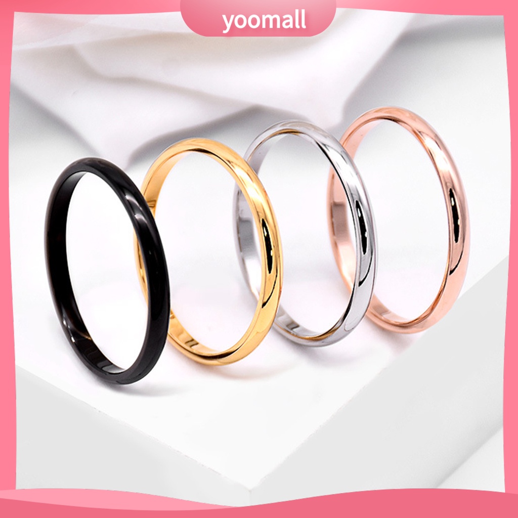 Nhẫn Cặp Bằng Thép Titan Tinh Tế Đa Năng