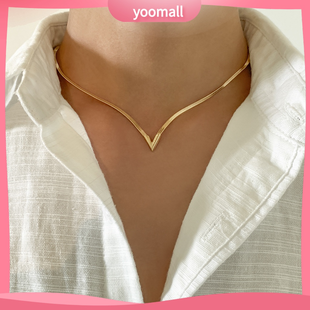 Vòng Cổ Choker Nối Dài Mặt Chữ V Có Thể Điều Chỉnh Cho Nam