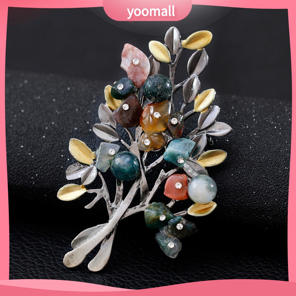 Ghim Cài Áo Hình Chiếc Lá Đính Đá Nhiều Màu Sắc Thời Trang Cho Nữ