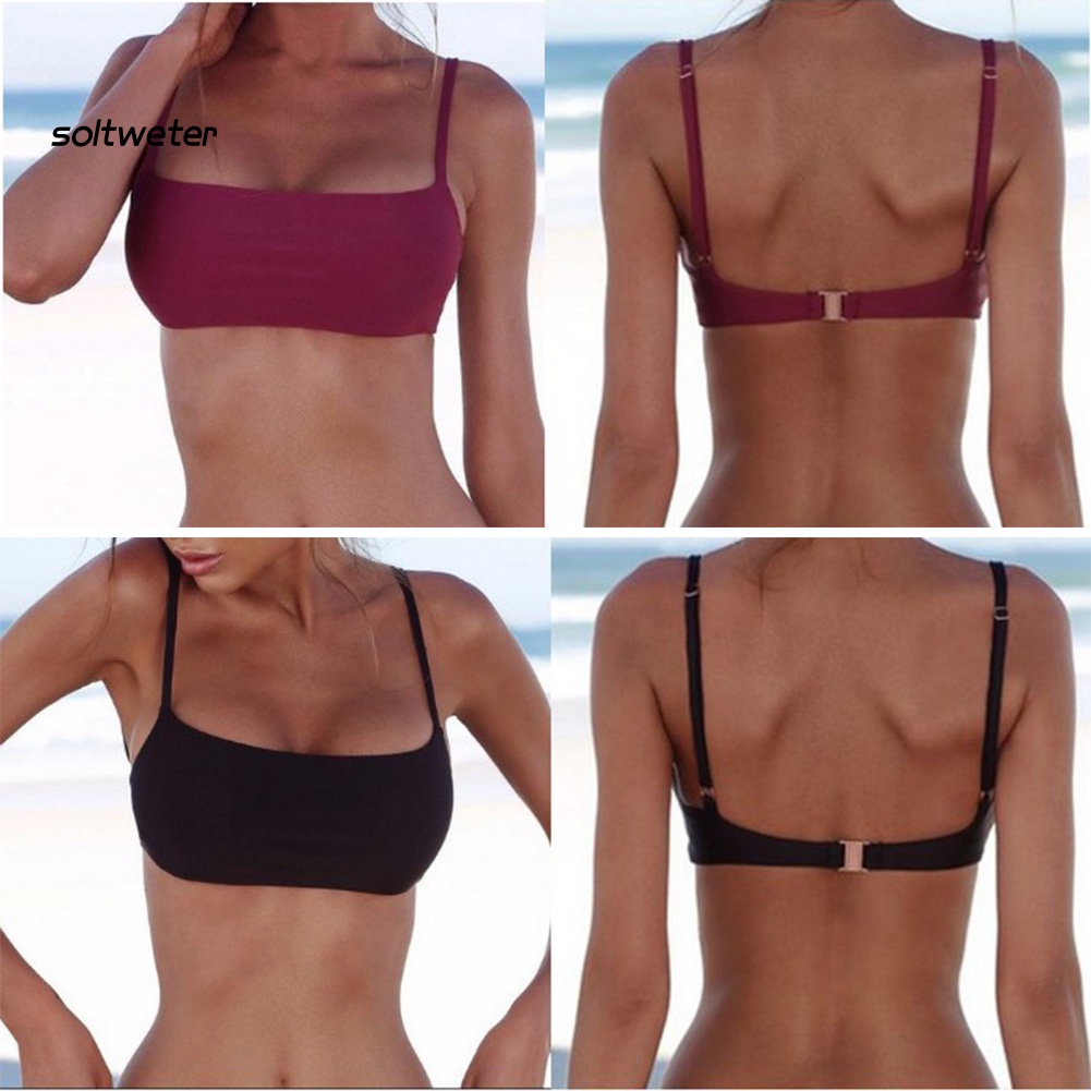 Bộ Bikini 2 Mảnh Có Mút Nâng Ngực Màu Sắc Thời Trang Quyến Rũ Cho Nữ