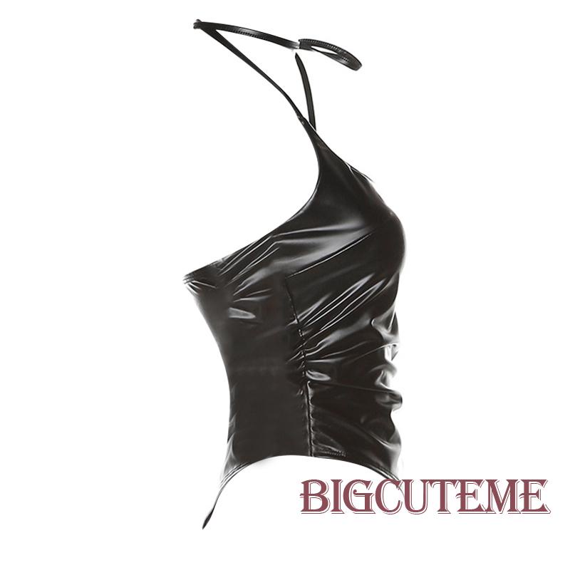 Áo Hai Dây Mùa Hè Kiểu Buộc Dây Màu Trơn Cho Nữ